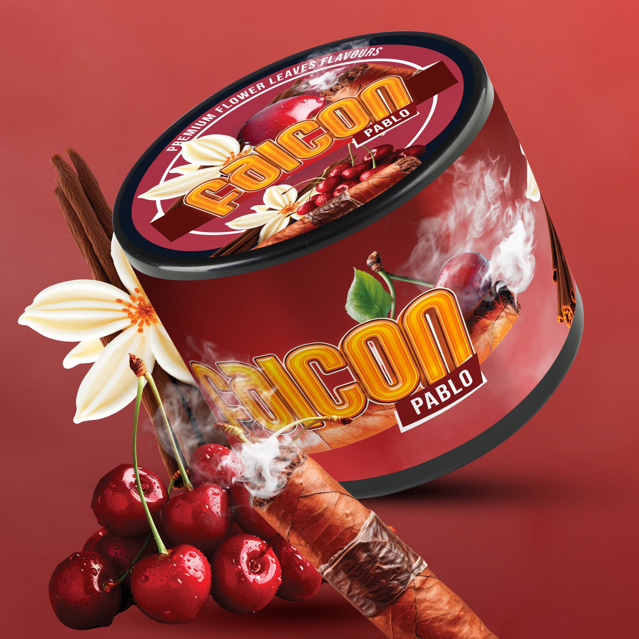 Falcon Pablo aromalı 250 gram nargile ürünü, kiraz, vanilya çiçeği ve tarçınla